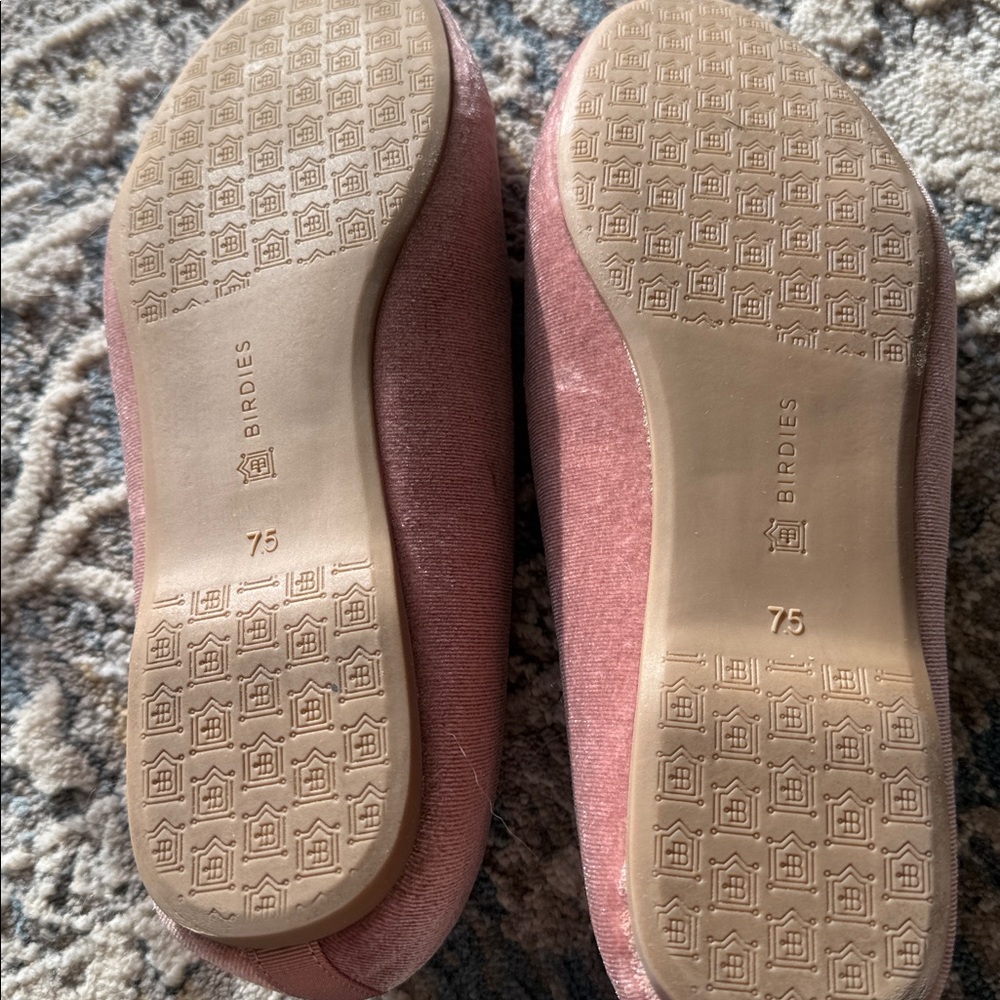 BIRDIES Starling Blush Pink Velvet Loafer Flats 7.5 - Picture 3 of 4